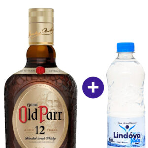 Combo Whisky Grand Old Parr 12 Anos 1L + Agua Mineral Lindoya Sem Gas 500ml