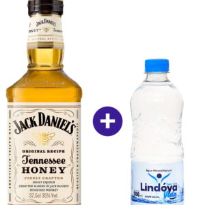 Combo Jack Daniel's Honey 375ml + Agua Mineral Lindoya Sem Gas 500ml