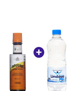Combo Bitter Angostura Orange 100ml + Água Mineral Lindóya Sem Gás 500ml