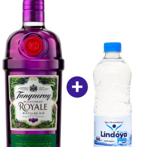 Combo Gin Tanqueray Royale 700ml + Água Mineral Lindóya Sem Gás 500ml
