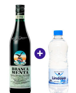 Combo Fernet Branca Menta 750ml + Água Mineral Lindóya Sem Gás 500ml