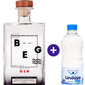 Combo Gin BEG Brazilian Boutique Dry 750ml + Água Mineral Lindóya Sem Gás 500ml