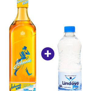 Combo Whisky Johnnie Blonde 700ml + Agua Mineral Lindoya Sem Gas 500ml