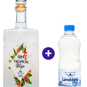 Combo Gin Tropical & Magic Tradicional 740ml + Água Mineral Lindóya Sem Gás 500ml