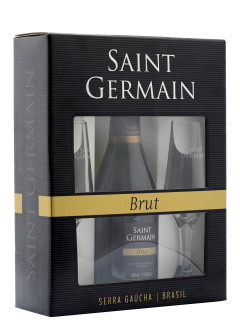 Kit Espumante Saint Germain Brut 750ml com 2 Taças Exclusivas
