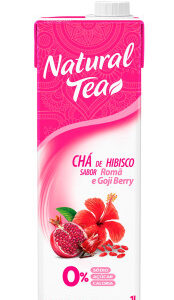 Chá Natural Tea Hibisco Sabor Romã e Goji Berry 1L