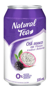 Chá Branco Natural Tea Sabor Pitaya e Amora Lata 335ml
