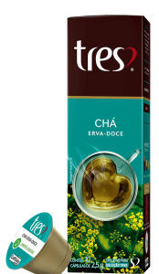 Chá em Cápsula Tres Erva-Doce 25g com 10 Cápsulas