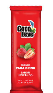 Gelo Coco Leve Sabor Morango 190g