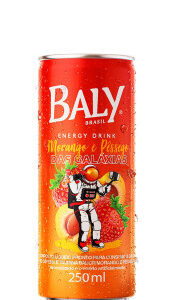 Energético Baly Morango e Pêssego Lata 250ml