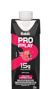 Bebida Láctea Italac Pro Play 15g Proteínas Sabor Frutas Vermelhas 250ml