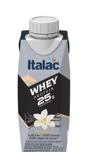 Bebida Láctea Italac Whey Protein 25g Sabor Baunilha 250ml