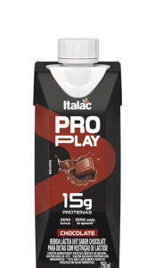Bebida Láctea Italac Pro Play 15g Proteínas Sabor Chocolate 250ml