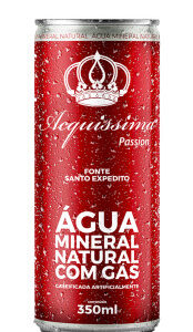 Água Mineral Acquissima Passion Com Gás Lata 350ml