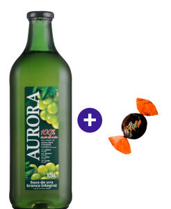 Combo Suco De Uva Aurora Branco Integral 1,5L + Butter Toffees Intense Cacau 6g