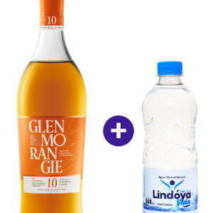 Combo Whisky Glenmorangie The Original 10 anos 750ml + Agua Mineral Lindoya Sem Gas 500ml