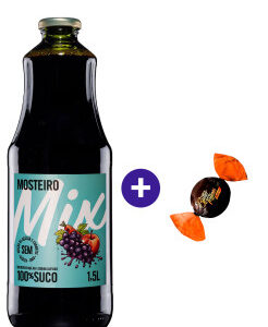 Combo Suco Mosteiro Mix de Maçã, Uva e Cenoura 1,5L + Butter Toffees Intense Cacau 6g
