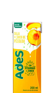 Bebida de Soja Sabor Pêssego Ades 200ml